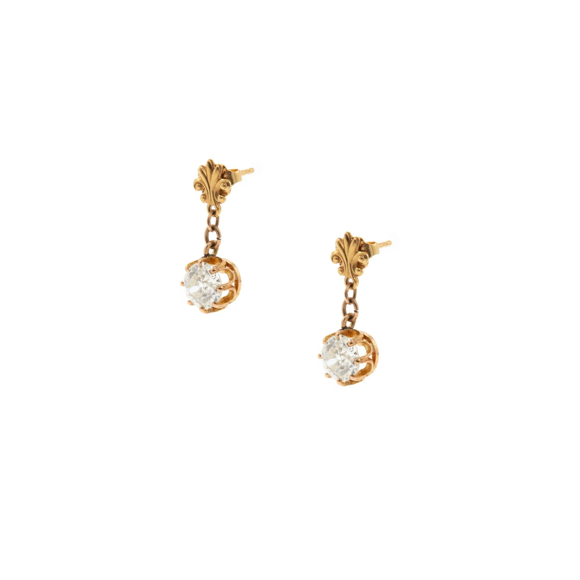 Old European Cut Diamond Earrings