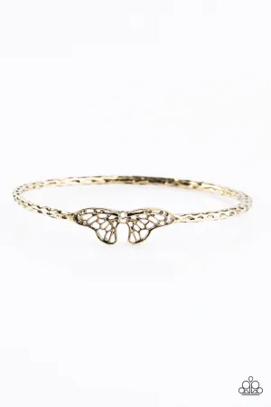 Paparazzi Bracelet ~ Butterfly Beauty - Brass