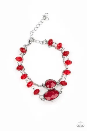 Paparazzi Bracelet ~ Crowd Pleaser - Red