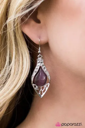 Paparazzi Earring ~ Loyal Royal - Purple