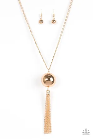 Paparazzi Necklace ~ Big Baller - Gold