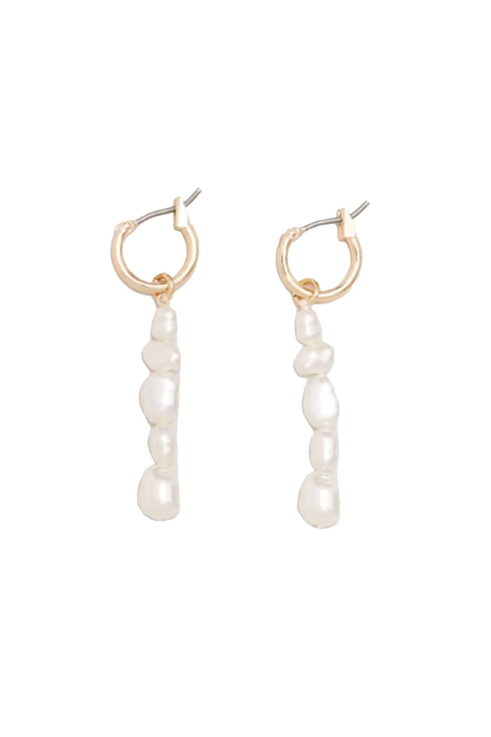 Pearl Drop Chain Earrings