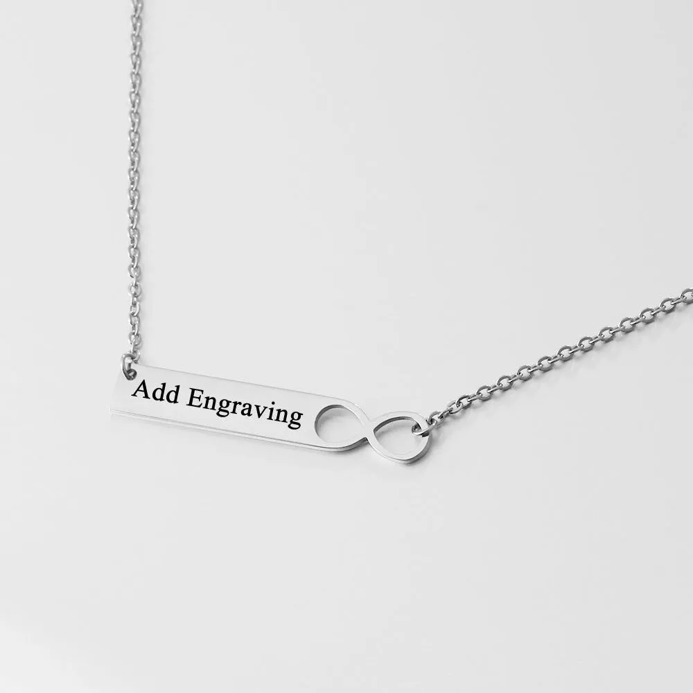 Personalized Custom 1 Name Infinity Necklace