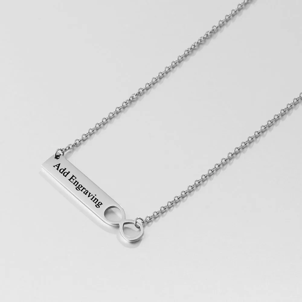 Personalized Custom 1 Name Infinity Necklace