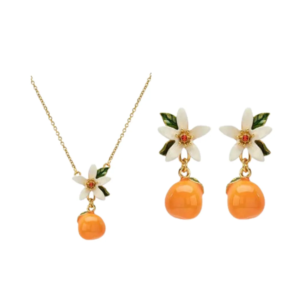 Pre Order:  Citrus Gardenia Earrings   Necklace