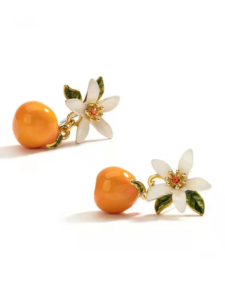 Pre Order:  Citrus Gardenia Earrings   Necklace