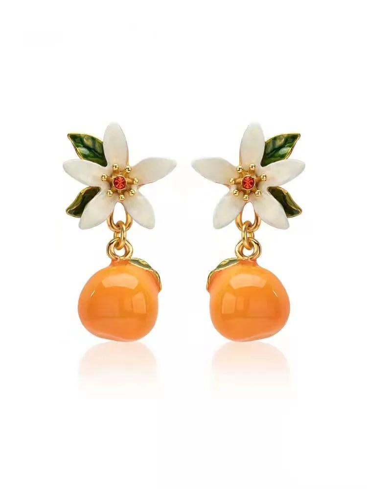 Pre Order:  Citrus Gardenia Earrings   Necklace