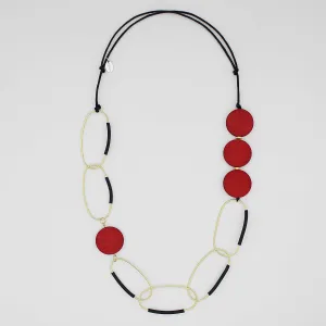 Red Multi Link Necklace