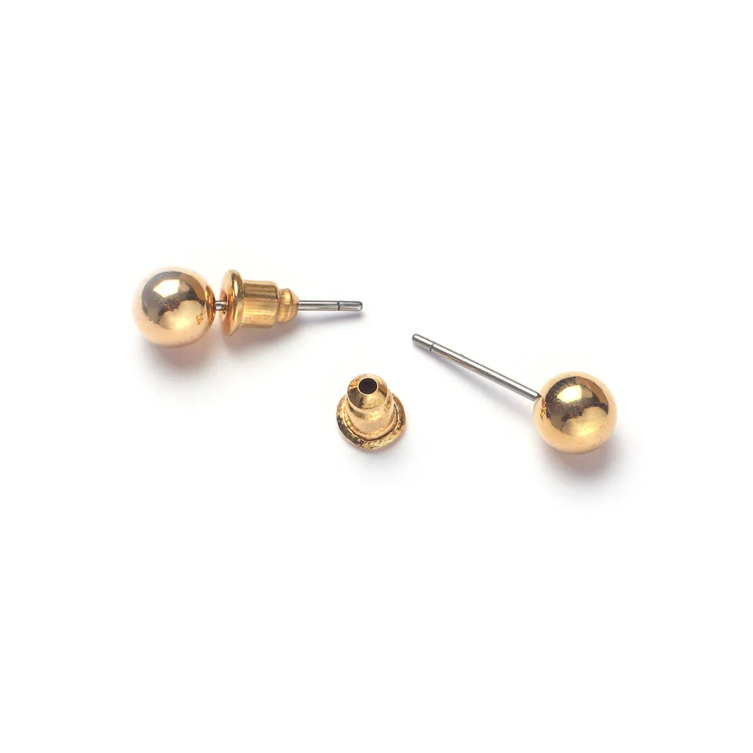 Set of 6 Gold Tonned Pearl & Diamante Stud & Hoop Earrings