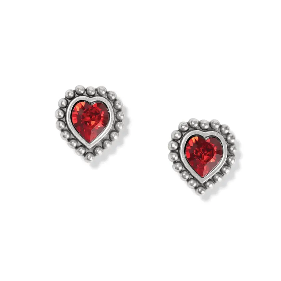 Shimmer Heart Mini Post Earrings