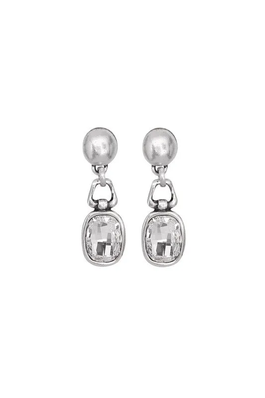 Silver Crystal Earrings