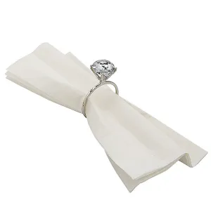 Silver Plated Diamond Napkin Holders (set of 4)