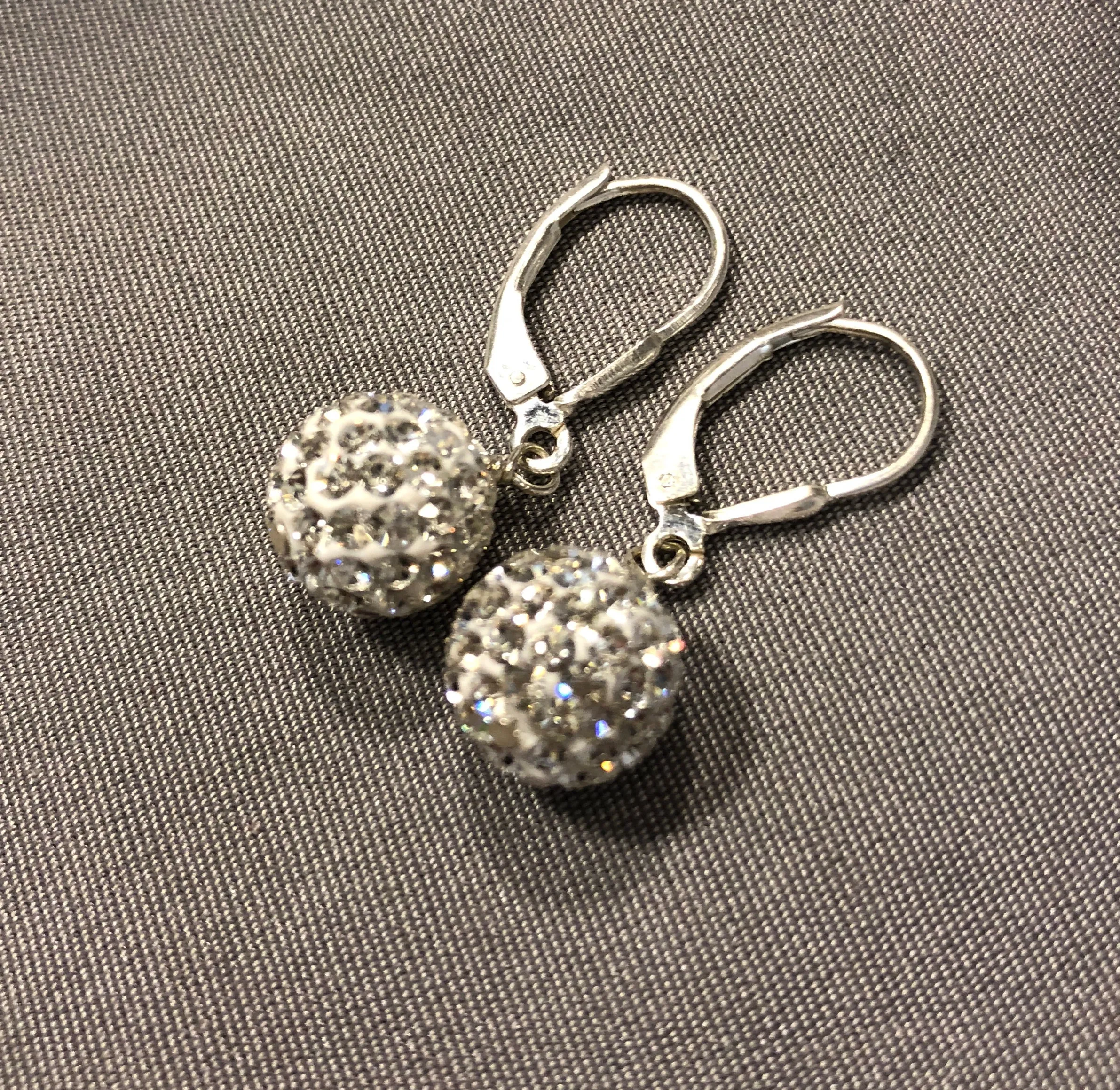 sparkling fireball dangle earrings