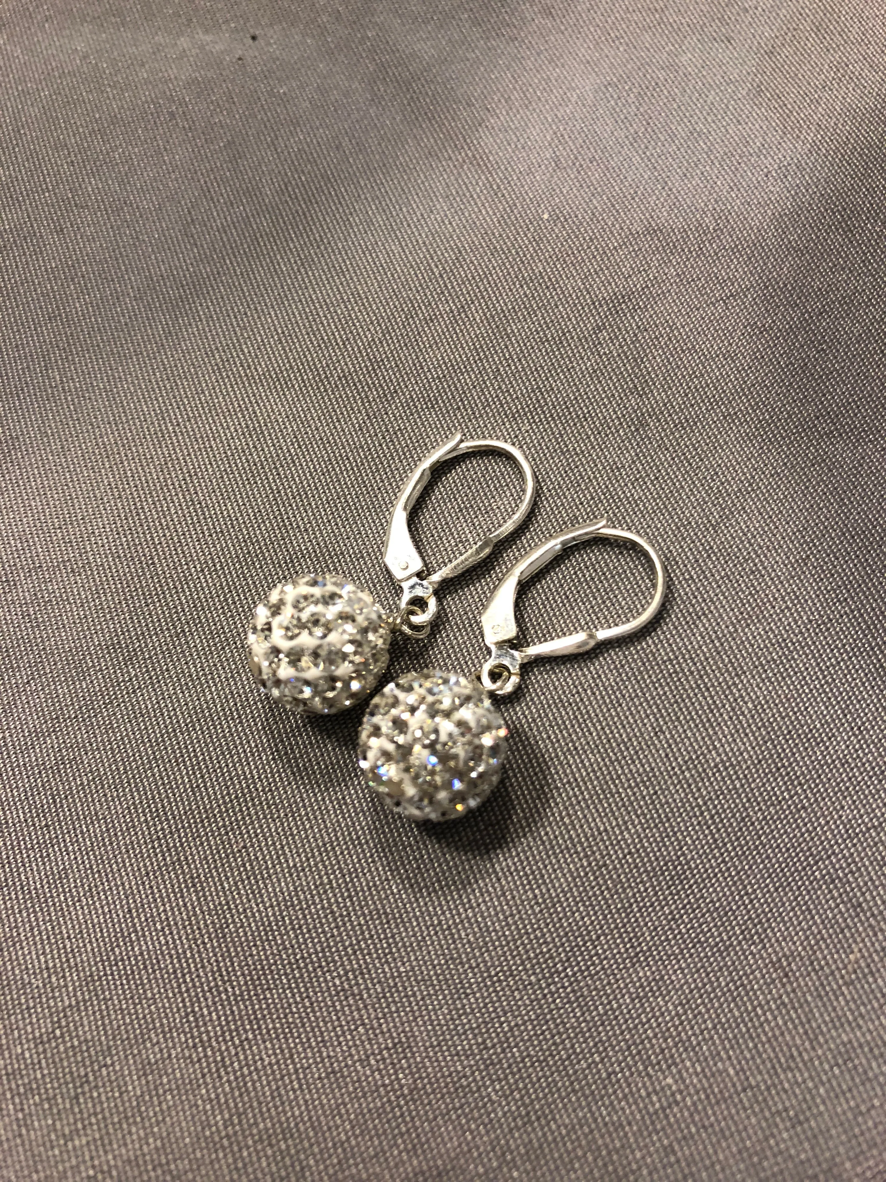 sparkling fireball dangle earrings