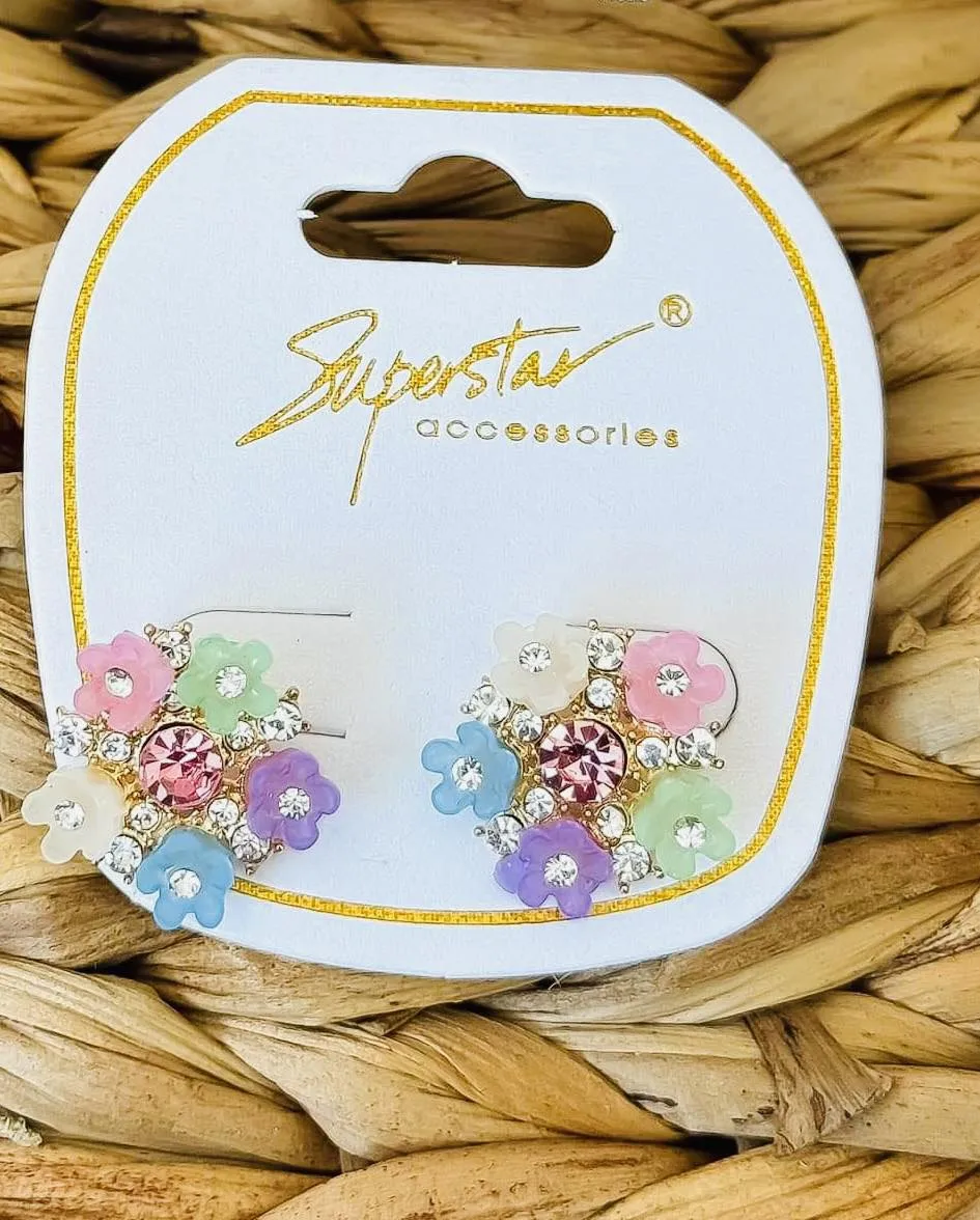 SUPERSTAR SPRING BOUQUET Earrings- Pink