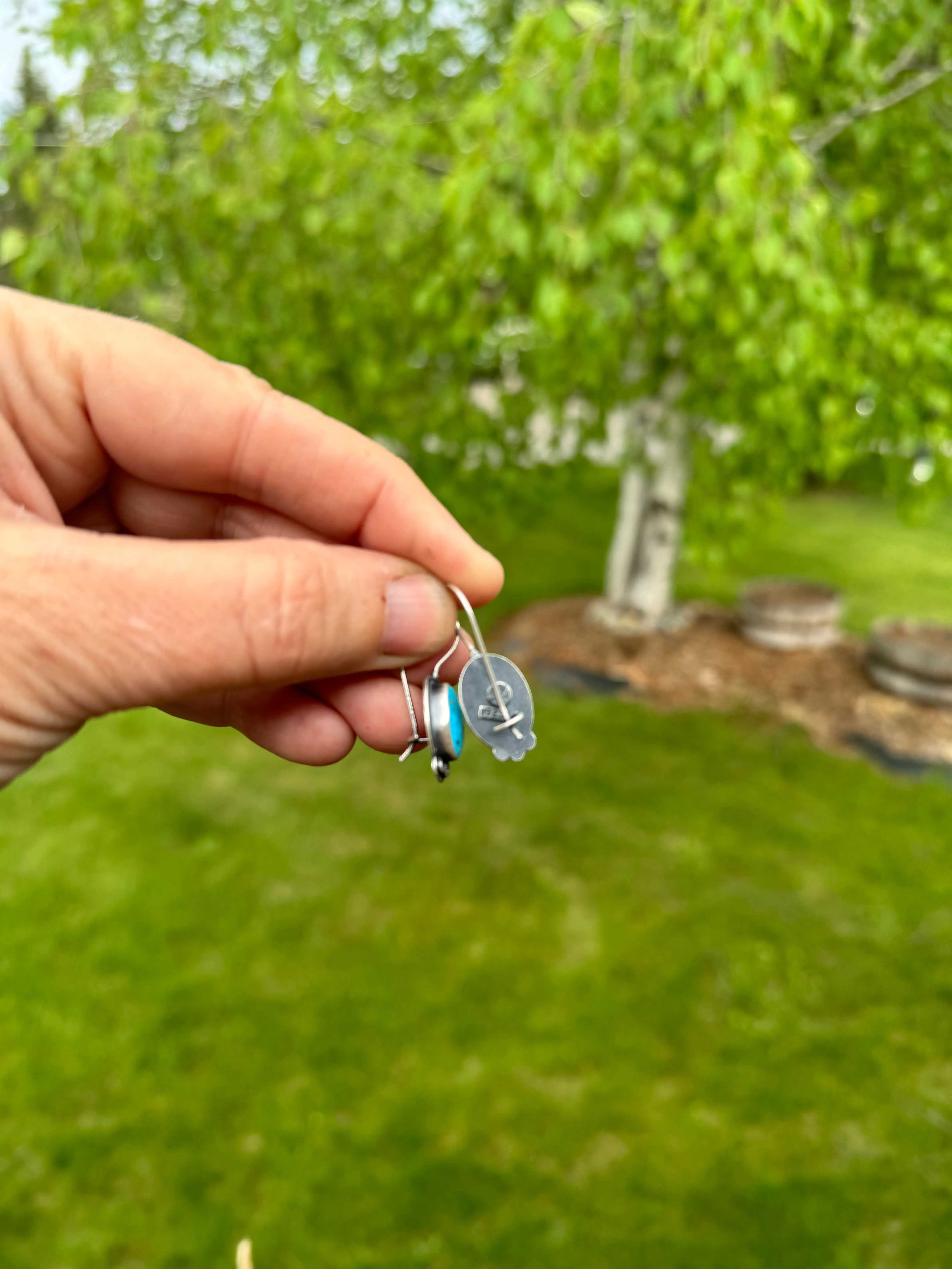 White Water Turquoise Earrings